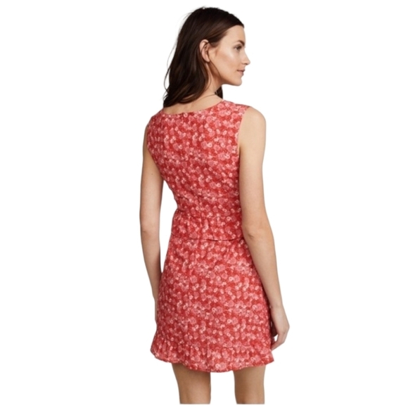 NIGHTWALKER S Elsa Deep VNeck Floral Mini Dress Red Vacation Summer Date Night - Picture 3 of 12